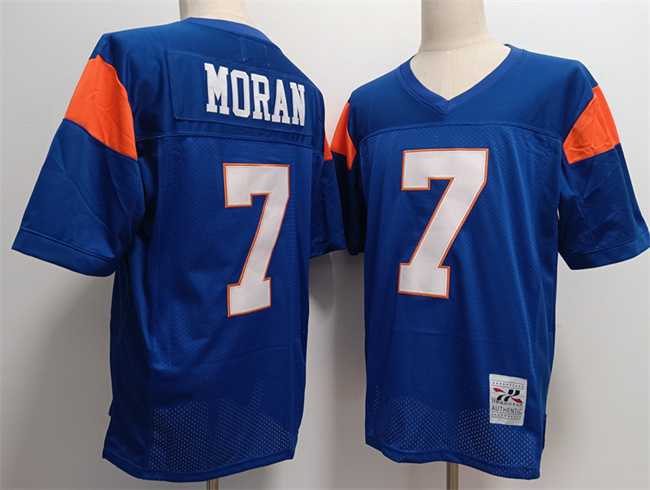 Blue Mountain State #7 Alex Moran Blue Stitched Football Jersey